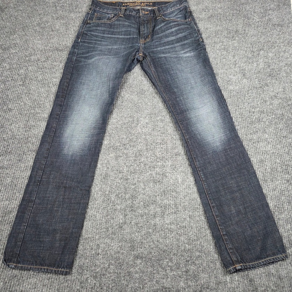 American‎ Eagle Outfitters Slim Straight Dark Wash Denim Jeans Men's 32x34